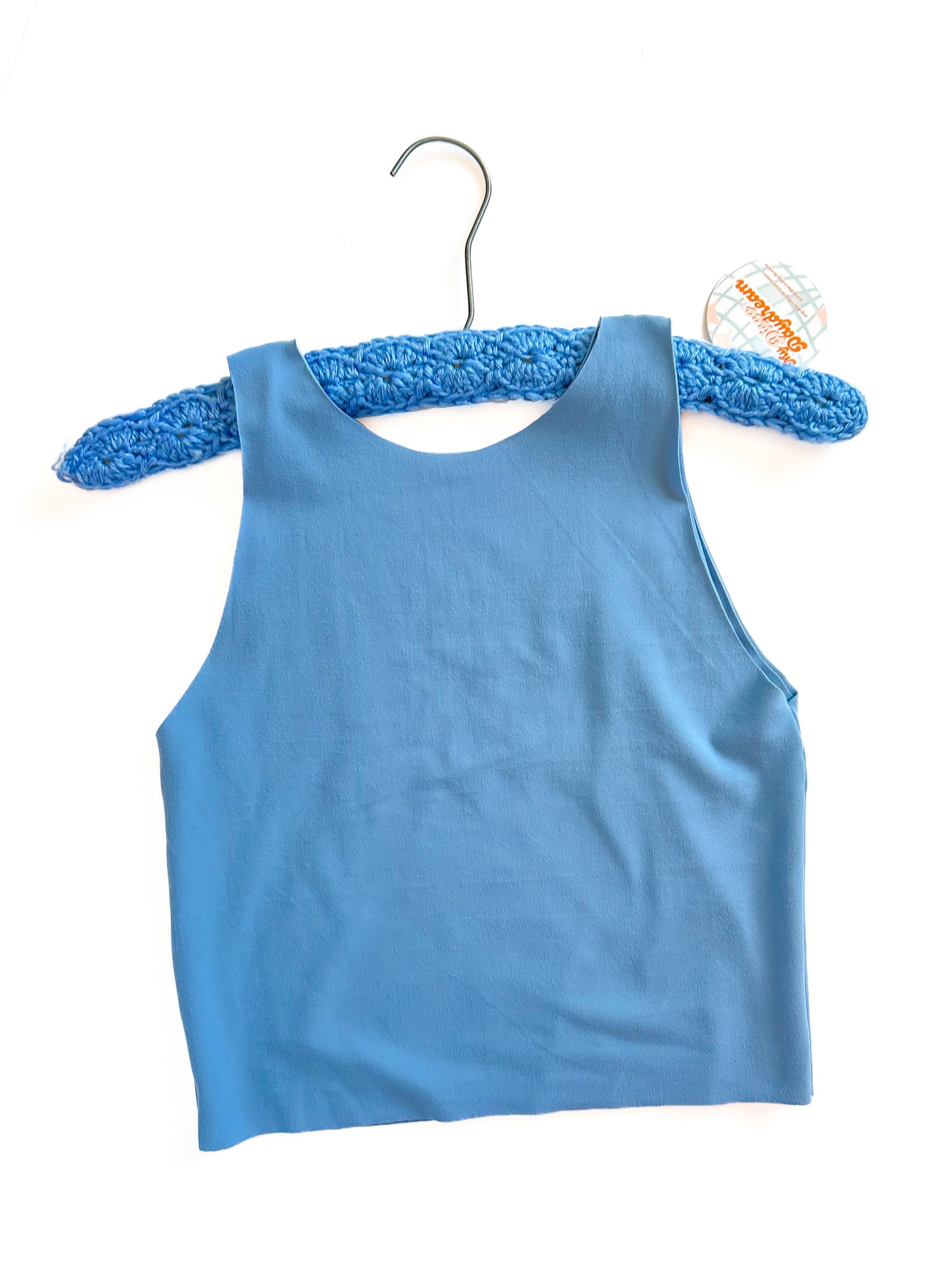 Big Blue Floral with Blue Reverse Bra Top