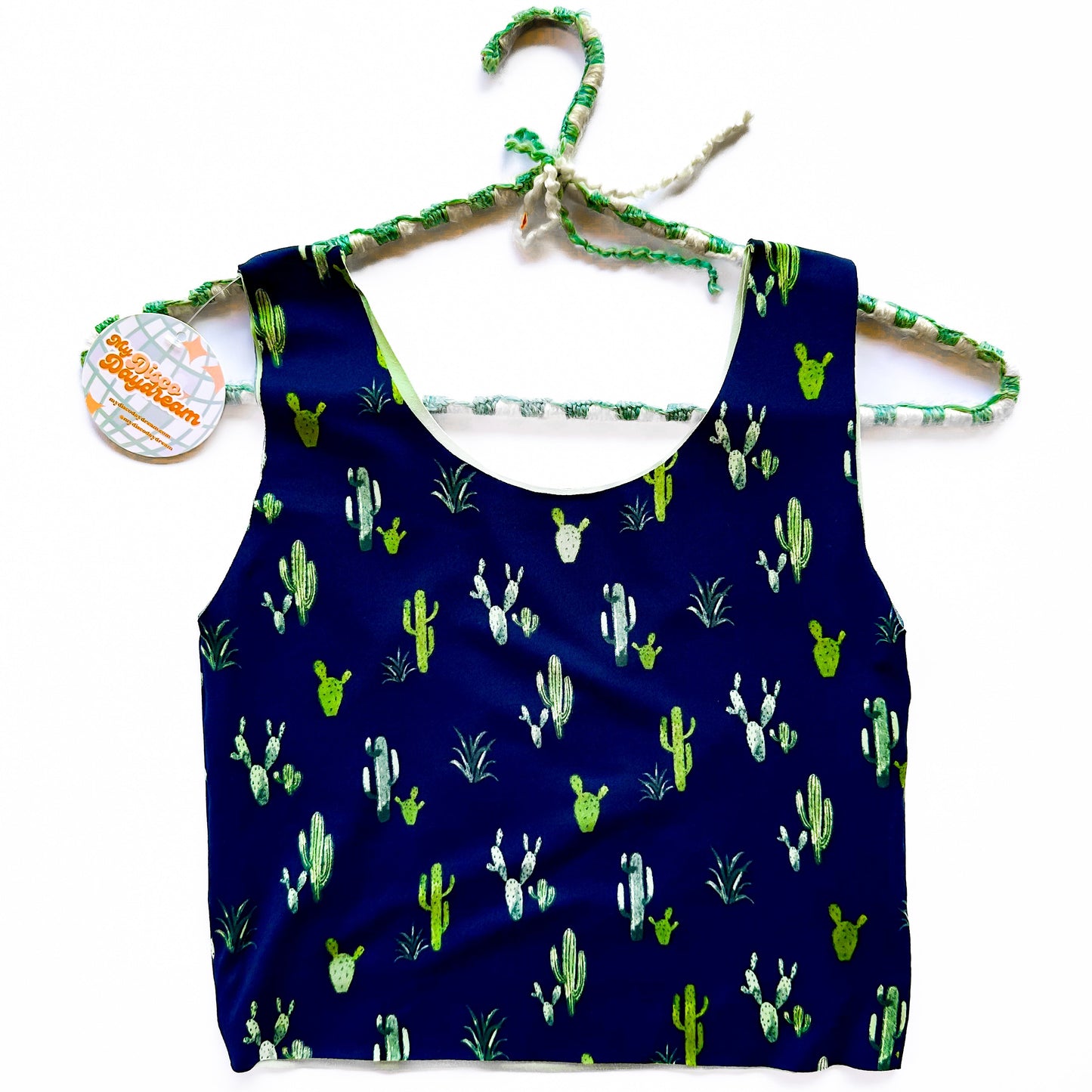 Navy Blue Cacti Bra Top