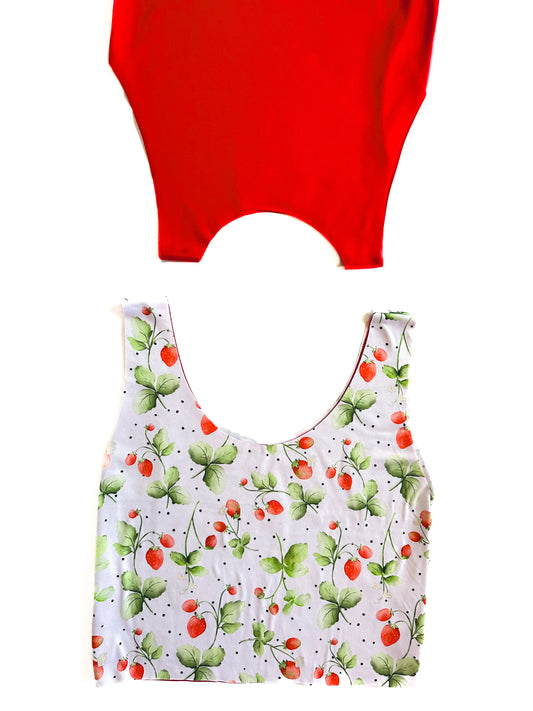 Strawberry Dot Bra Top (XL-2XL)