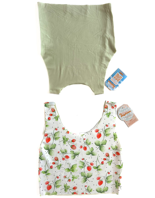 SALE XL-2XL Strawberry Bamboo Bra Top (Ready to Ship)