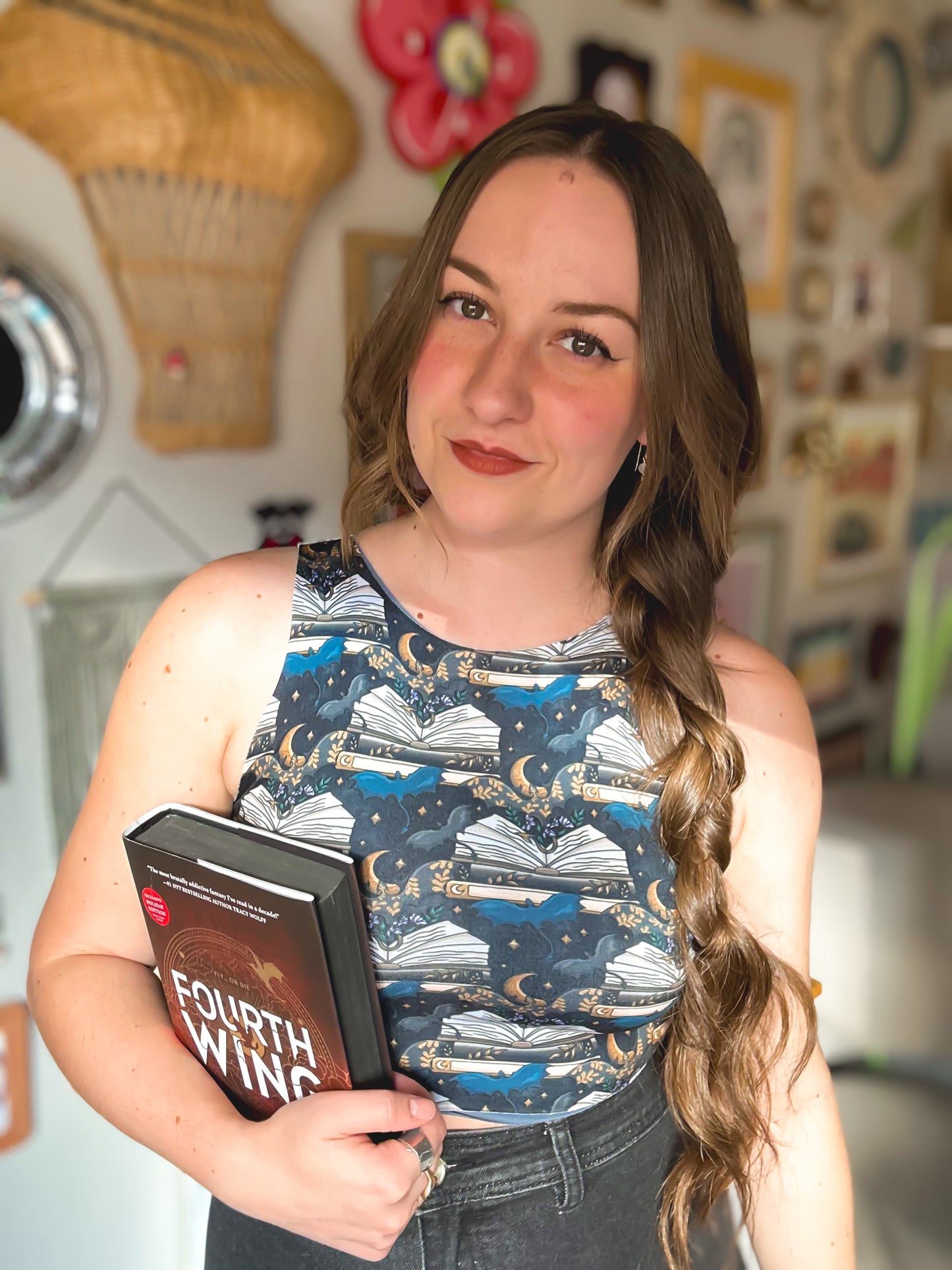 Silver One Dragon with Blue Reverse Bra Top (S-L)