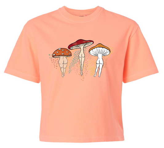 Cropped Mushroom Trio Tshirt